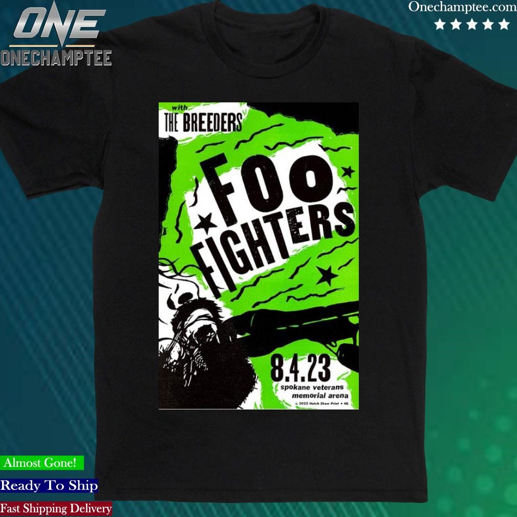 Official poster Foo Fighters Spokane, WA, Spokane Arena August 4 2023 Poster Shirt