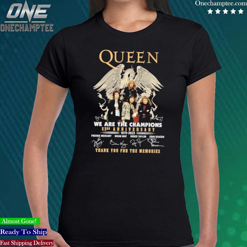 Queen we are the champions hot sale t shirt