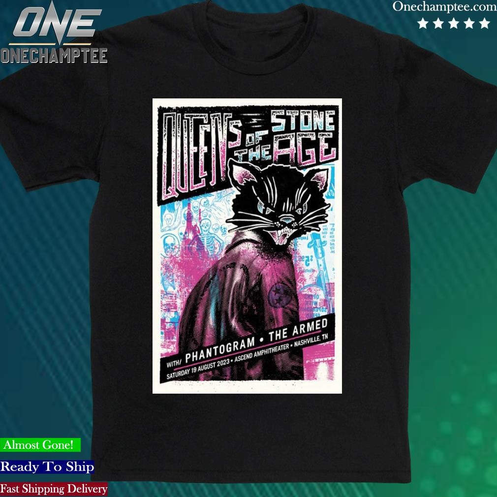 Official queens Of The Stone Age 19 Aug Event Nashville 2023 Poster Shirt