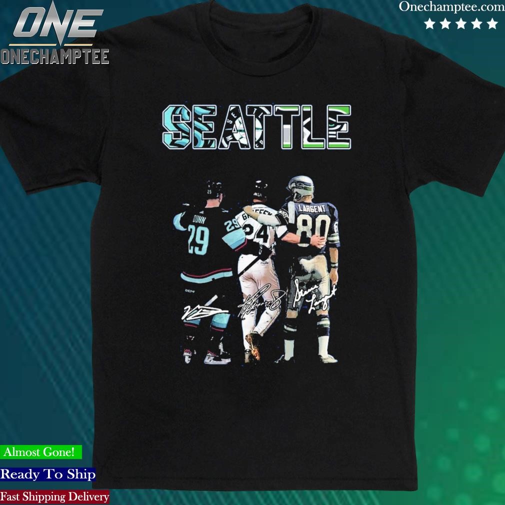 Official seattle Kraken Seattle Seahawks And Seattle Mariners Unisex T-Shirt
