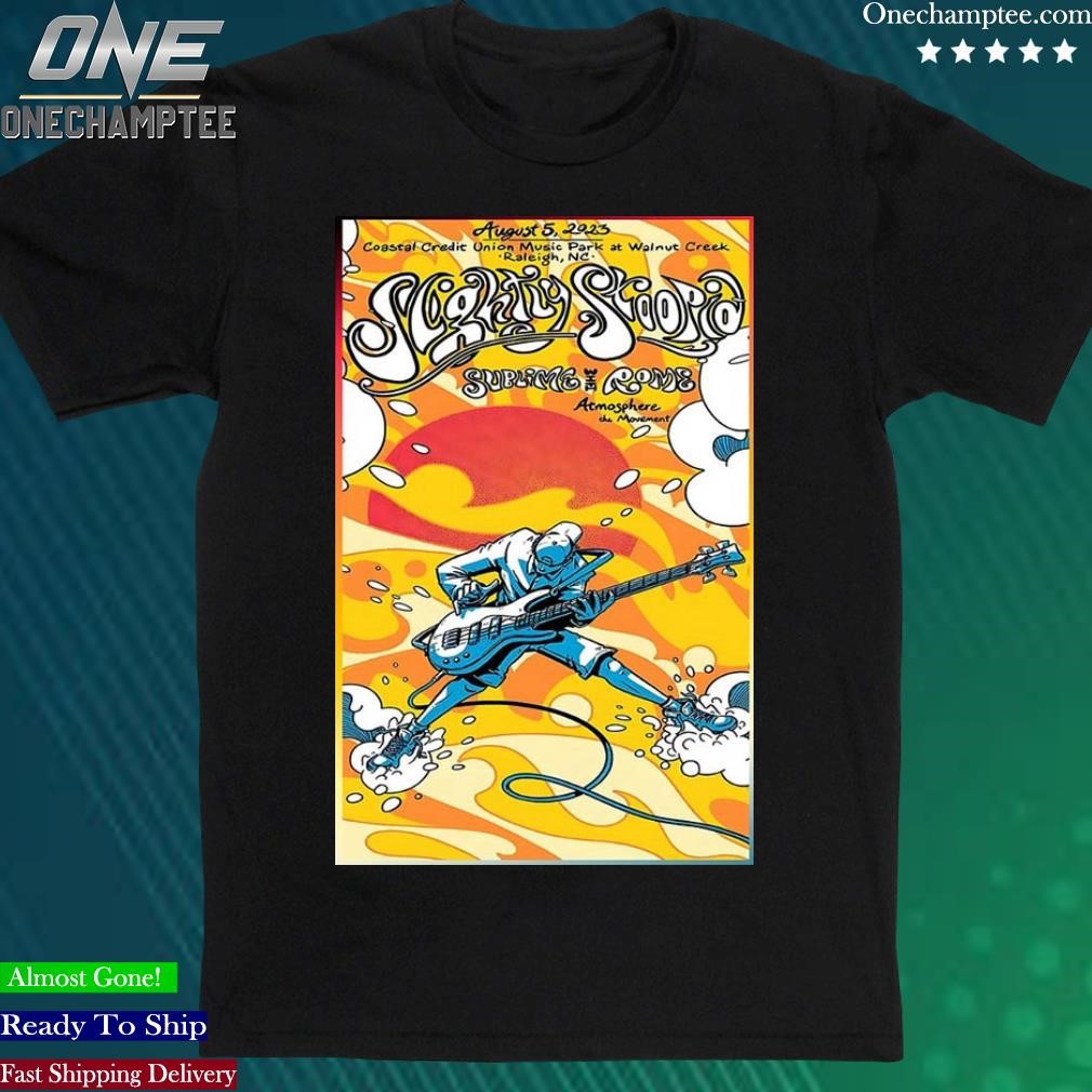 Official slightly Stoopid August 5, 2023 Coastal Credit Union Music Park At Walnut Creek Raleigh, NC Tour Poster Shirt