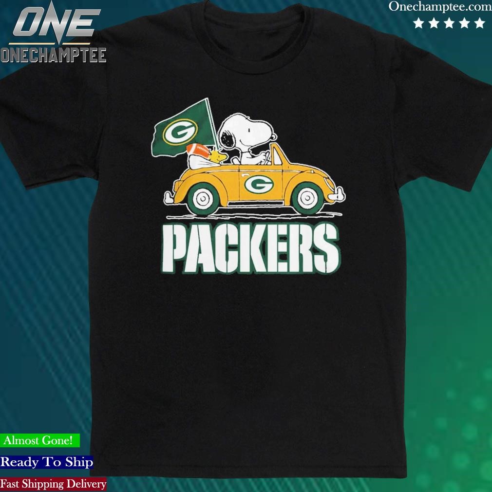 Official snoopy And Woodstock Driver Car Green Bay Packers Nfl 2023 Shirt