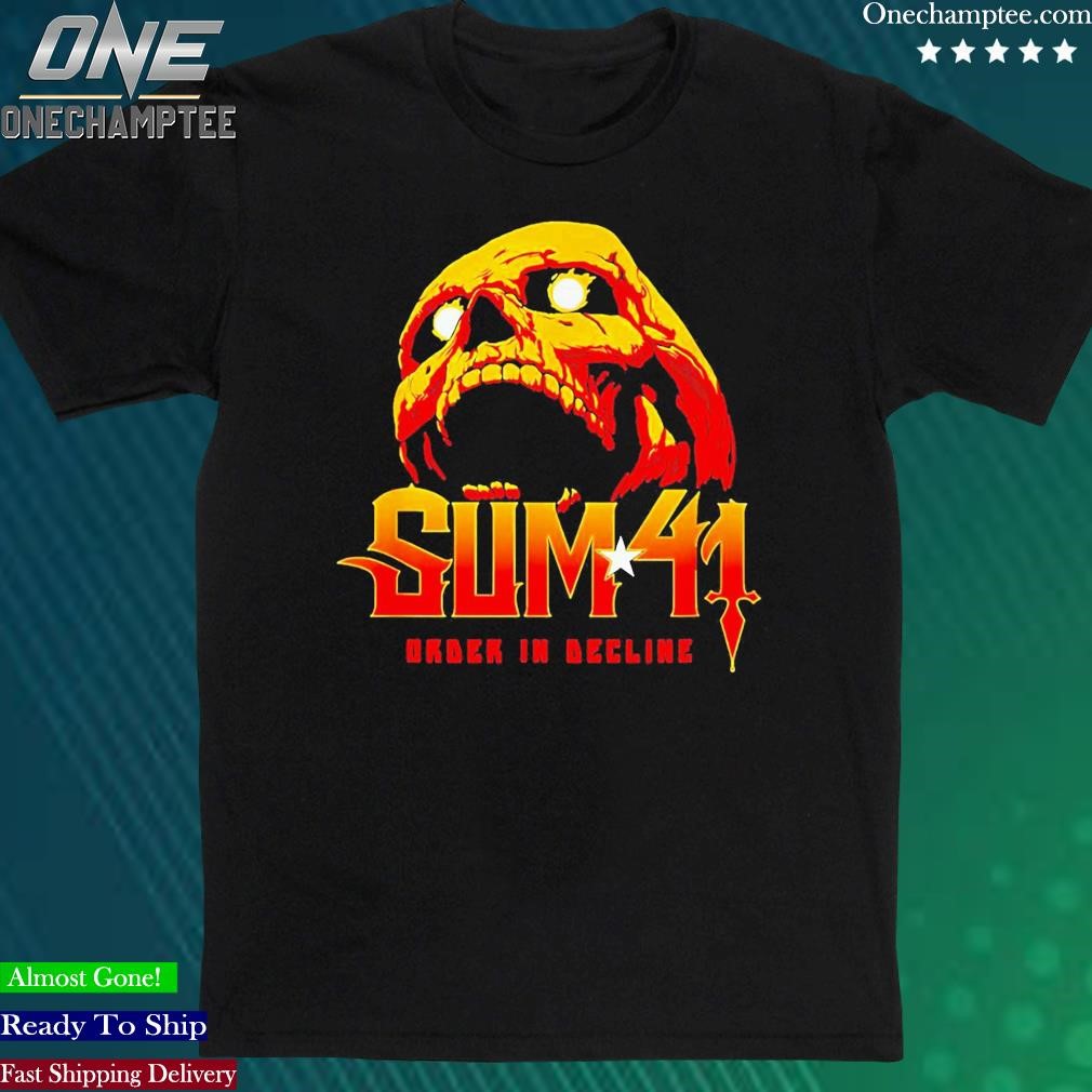 Official sum 41 Order In Decline Skull Shirt