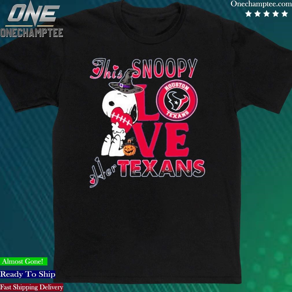 Official this Snoopy Love Her Houston Texans T-Shirt
