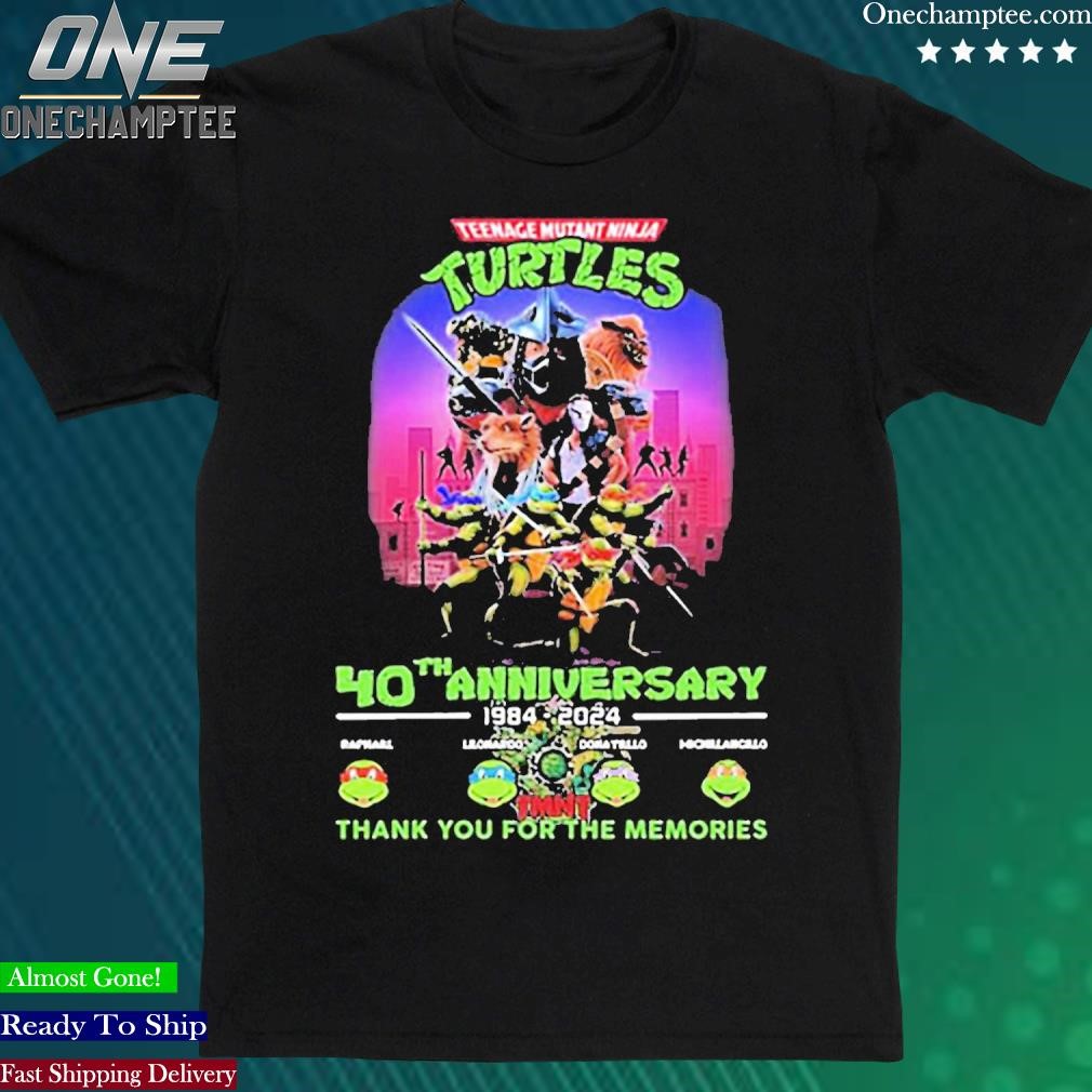 Official turtles 40th Anniversary 1984 – 2024 Thank You For The Memories T-Shirt
