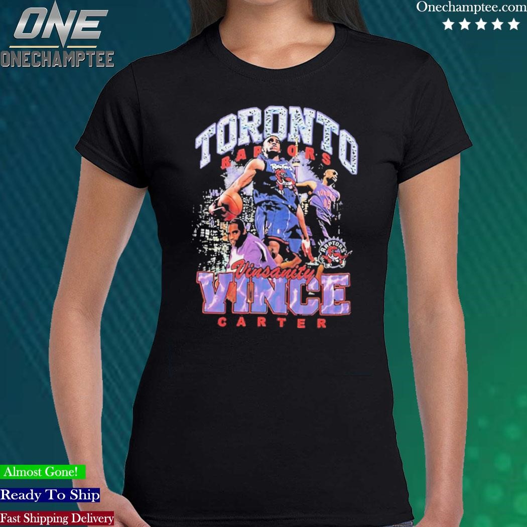 Vince Carter Toronto Raptors Mitchell & Ness Hardwood Classics Bling  Concert Player T-Shirt - Black