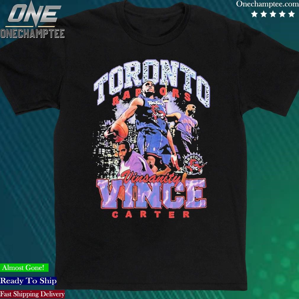 Official vince Carter Toronto Raptors Mitchell Ness Hardwood Classics Bling Concert Player T-Shirt