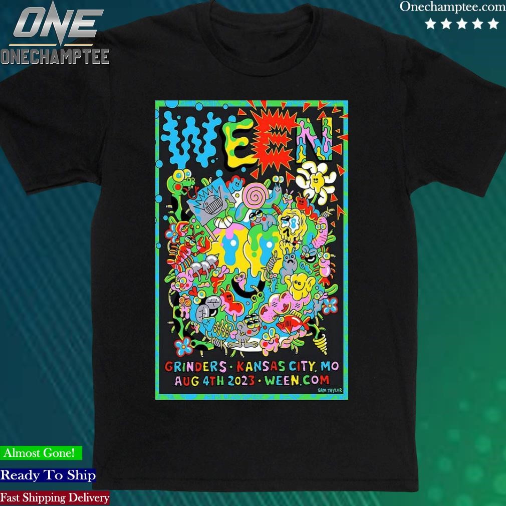 Official ween Concert Tour Kansas City Grinders KC Aug 4, 2023 Poster Shirt