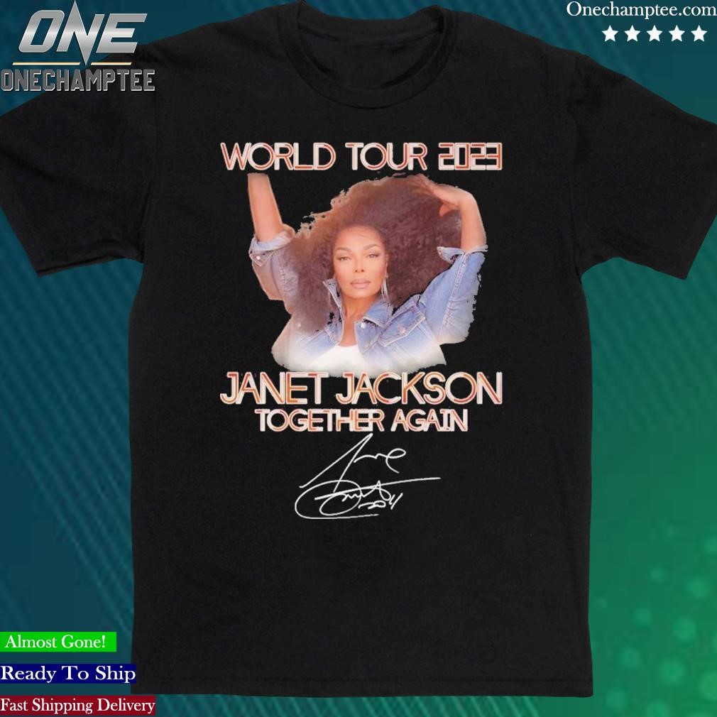Official world Tour 2023 Janet Jackson Together Again Signature T-Shirt