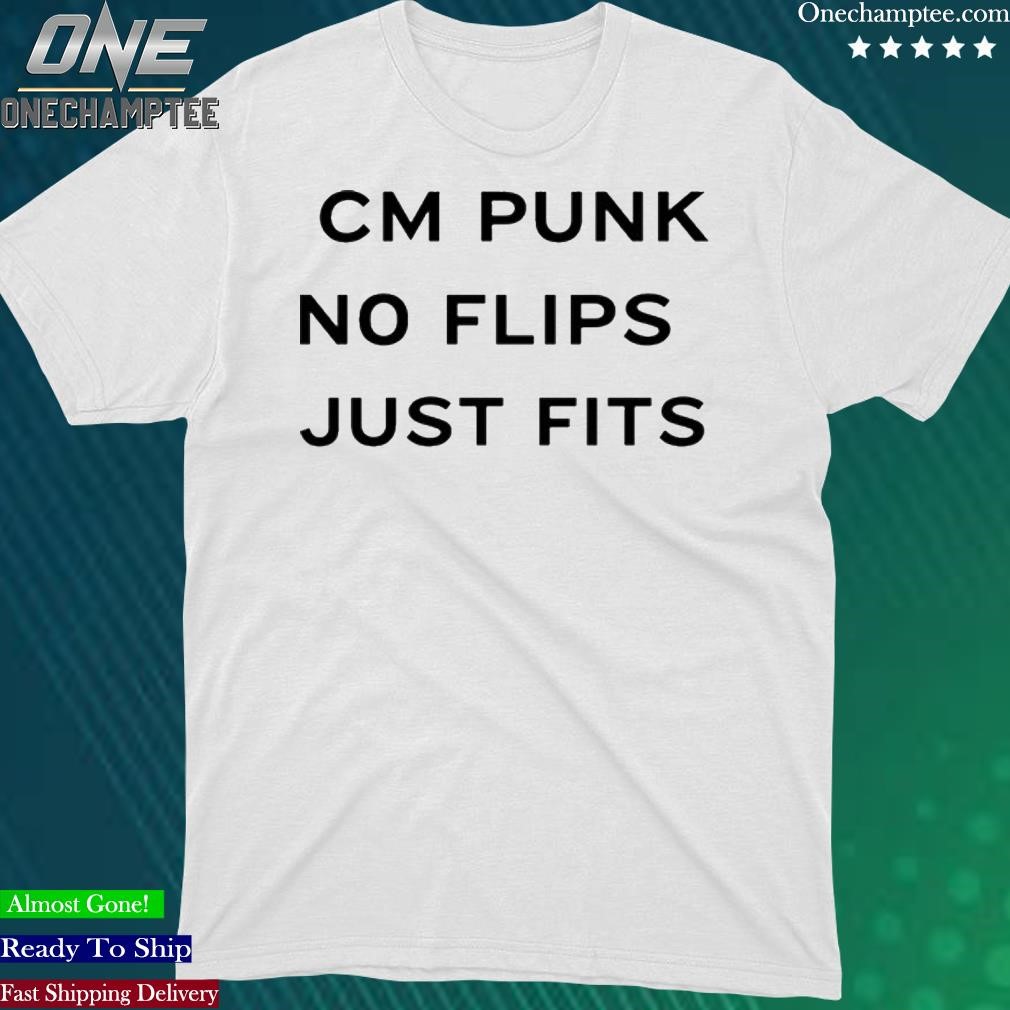 Official wrestleOps Cm Punk No Flips Just Fits Shirt