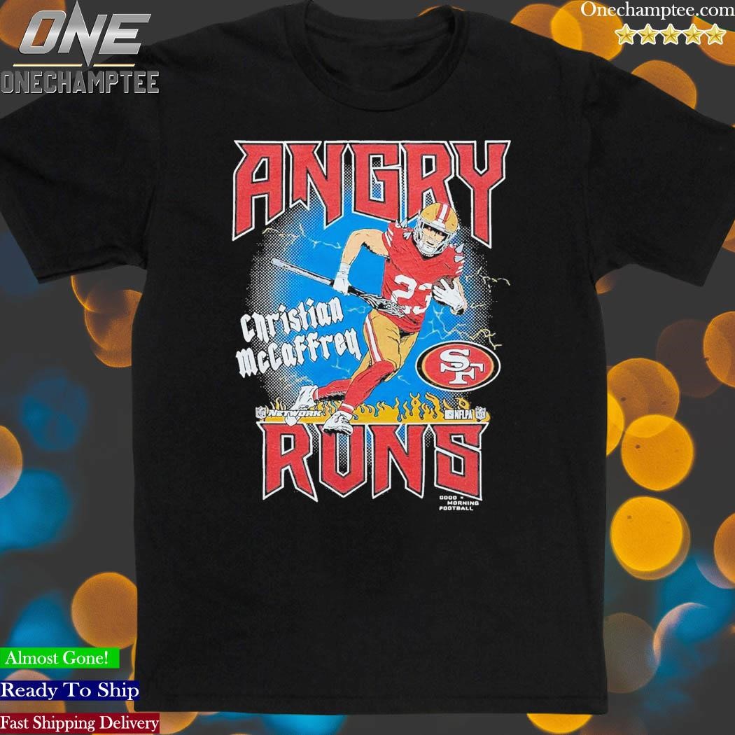 Official Angry Runs 49ers Christian Mccaffrey T-Shirt - Teeducks