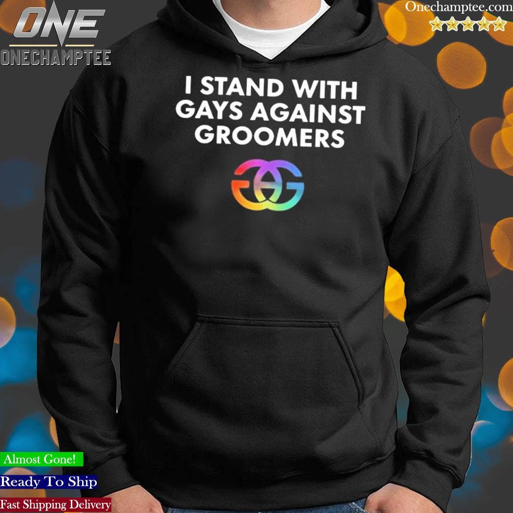 I Stand With Gays Against Groomers Shirt hoodie-black.jpg