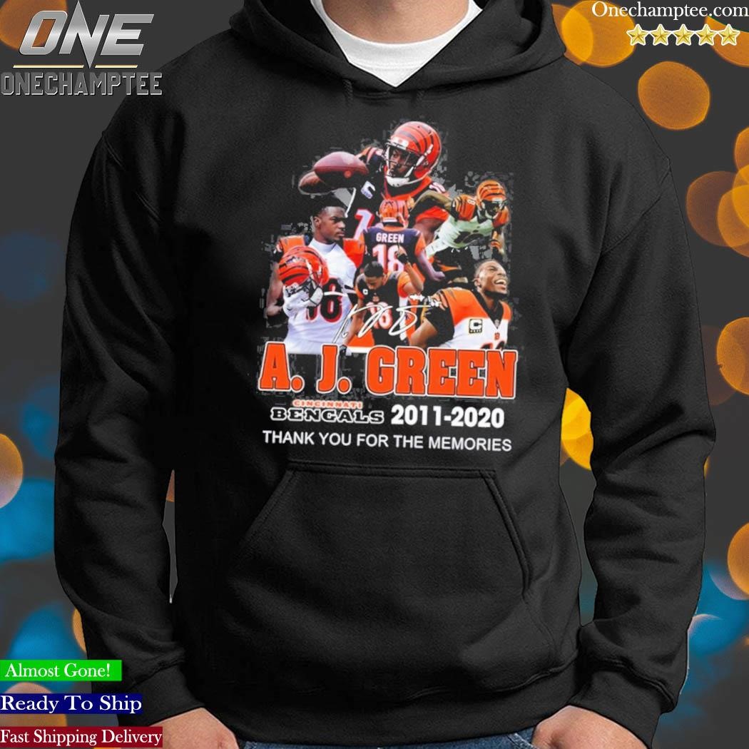 A J Green Cincinnati Bengals 2011 – 2020 Thank You For The Memories  T-Shirt, hoodie, sweater, long sleeve and tank top