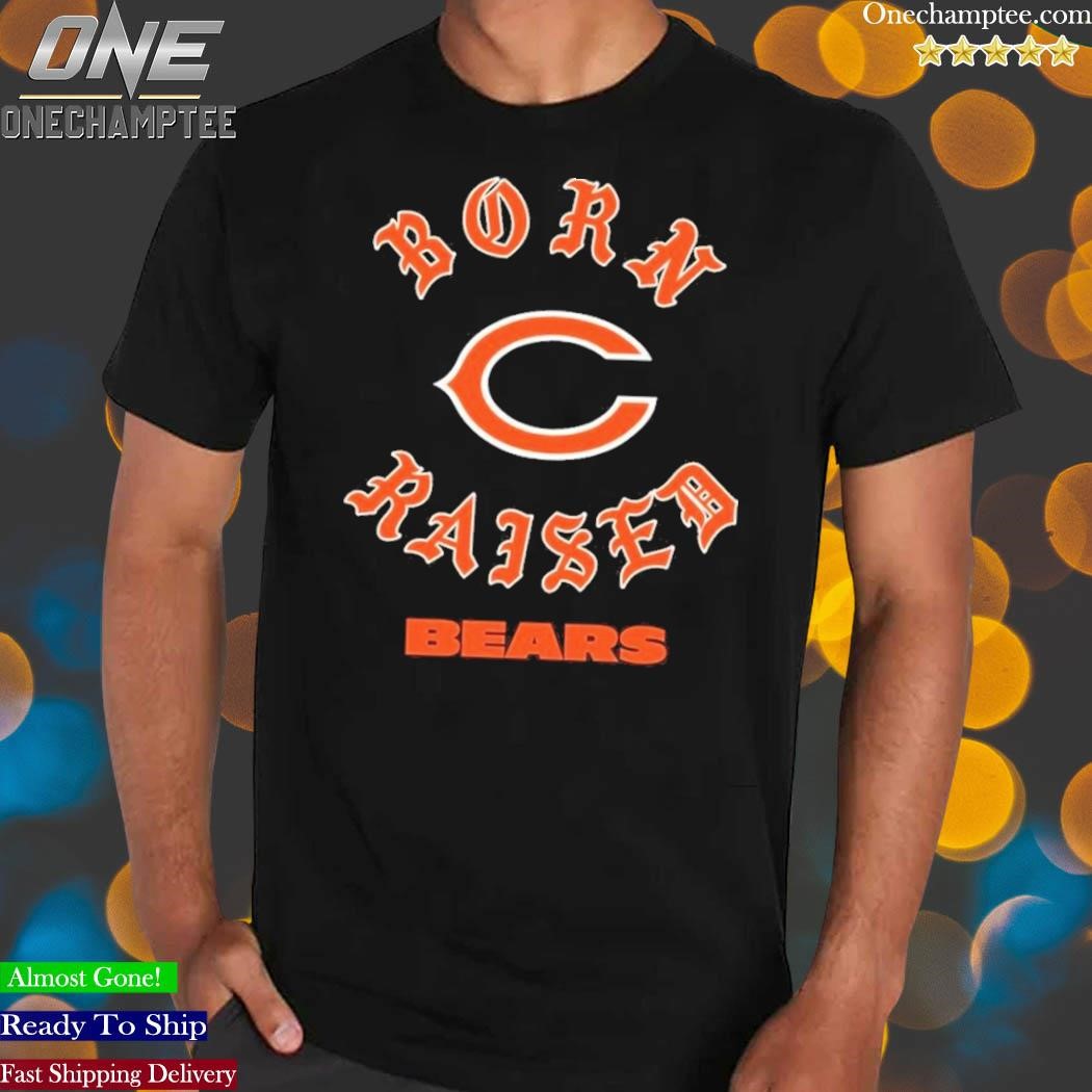 Unisex Born x Raised Black Chicago Bears T-Shirt Size: Small