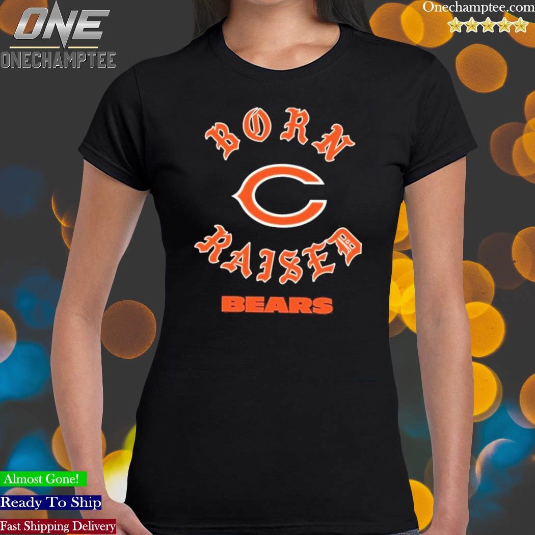 Unisex Born x Raised Black Chicago Bears T-Shirt Size: Small