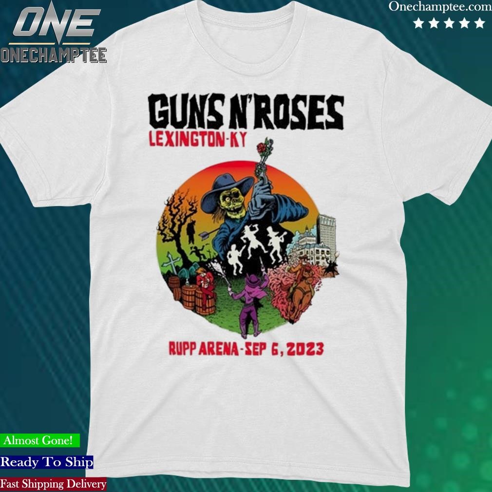 Official guns N' Roses Rupp Arena Lexington, KY September 6, 2023 Tour T-Shirt