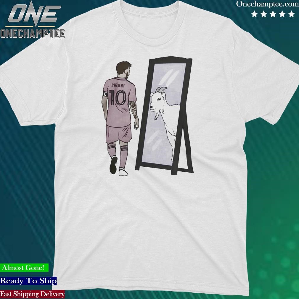 Official leo Messi Mirror Goat Inter Miami T-Shirt
