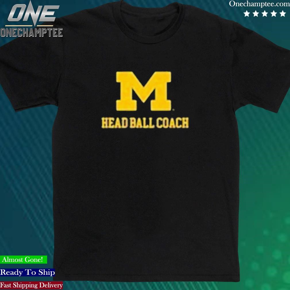 Official michigan Football M Head Ball Coach Harbaugh 4 Shirt