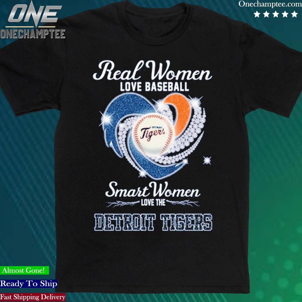 Official real Women Love Baseball Detroit Tigers T-Shirt