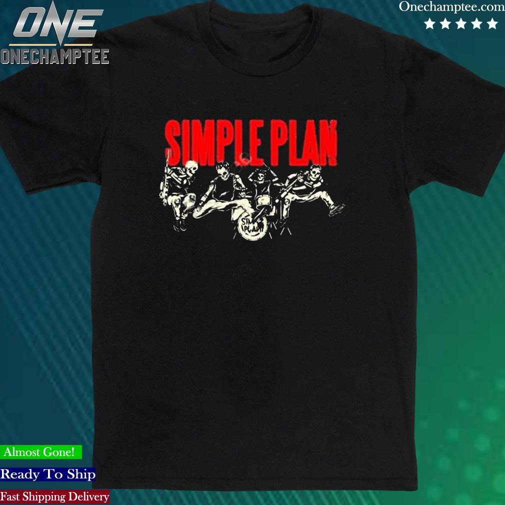 Official simpleplan Simple Plan Live Skeleton T Shirt