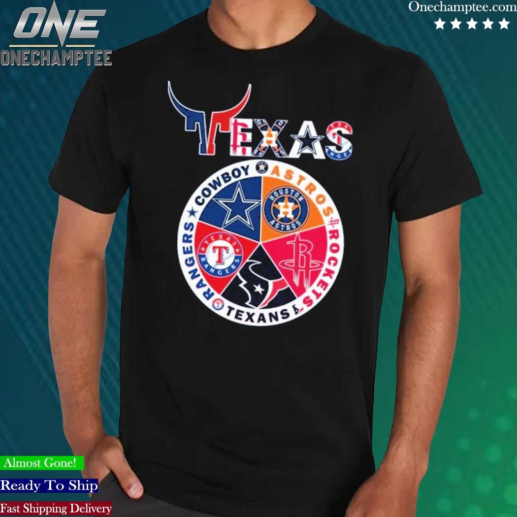 Texas Sports Teams Logo Shirt Cowboys, Astros, Rockets. Texans And Rangers,  hoodie, sweater, long sleeve and tank top