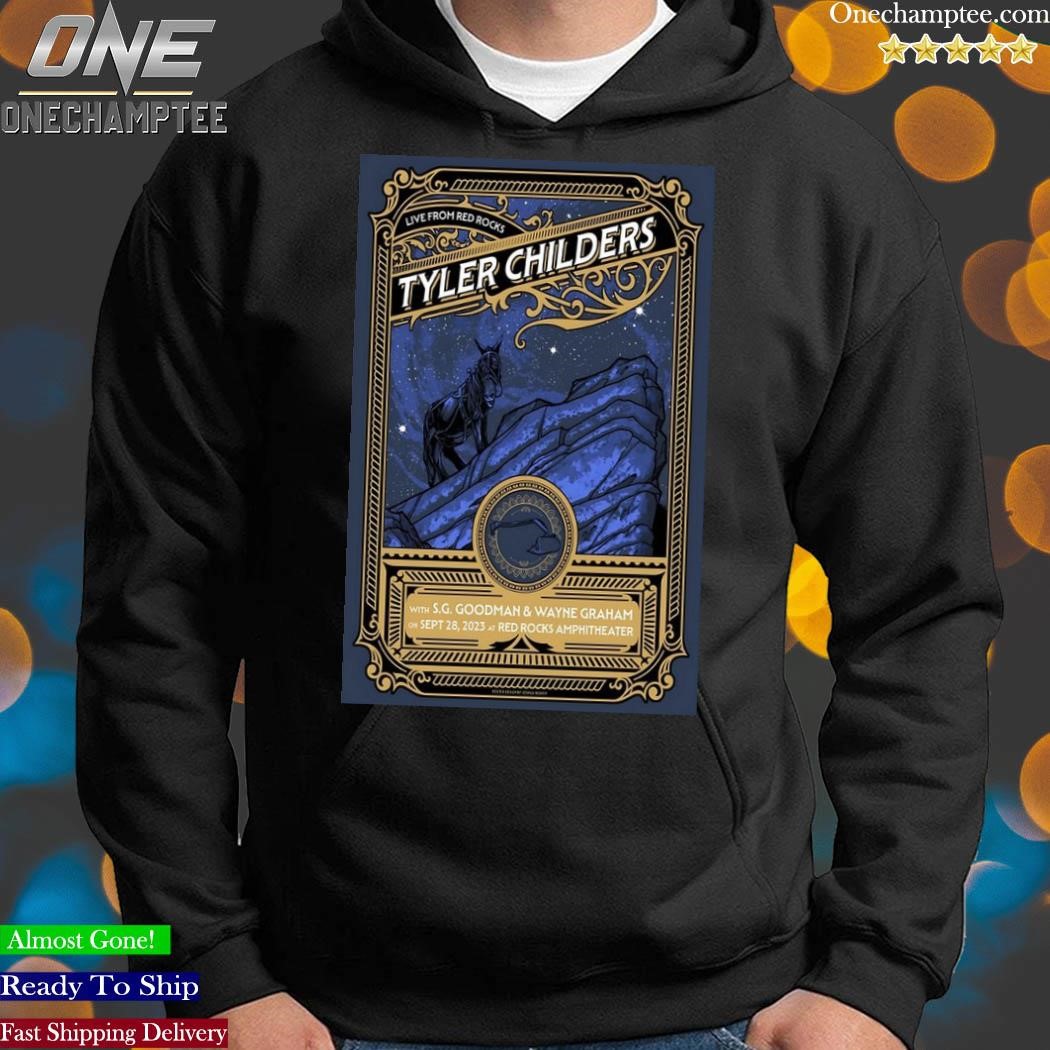 Tyler Childers 9 28 2023 at Red Rocks Amphitheatre Morrison, CO Poster Shirt hoodie-black.jpg