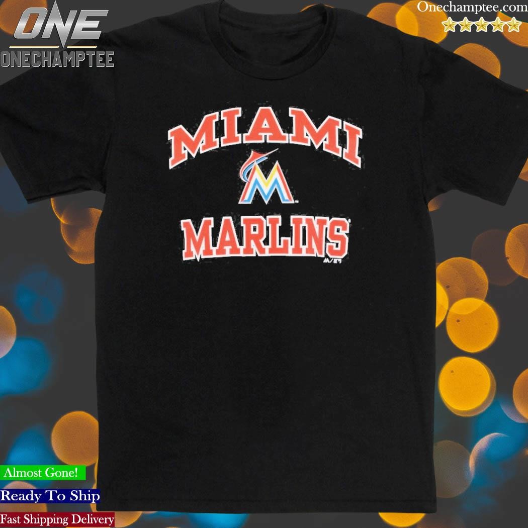 Miami Marlins Majestic Heart and Soul T-Shirt - Black