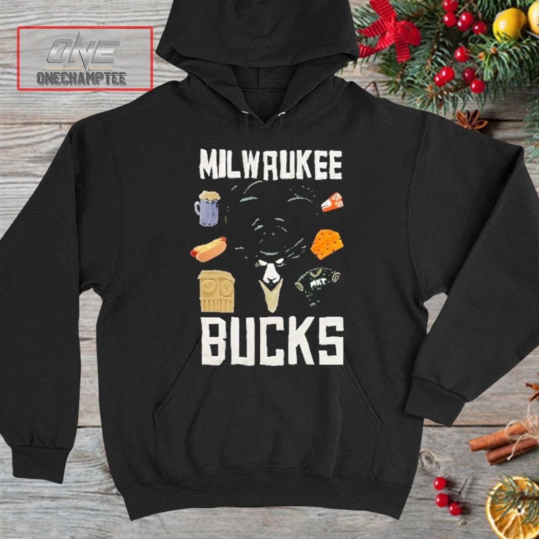 Unisex Milwaukee Bucks NBA x MARKET Black Claymation Pullover Hoodie