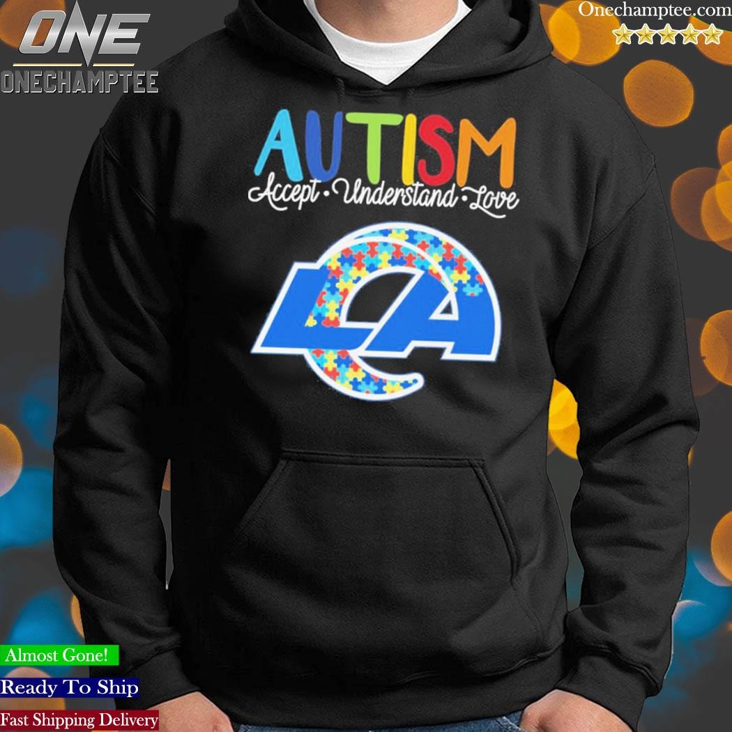 Los Angeles Rams NFL Autism Awareness Accept Understand love shirt