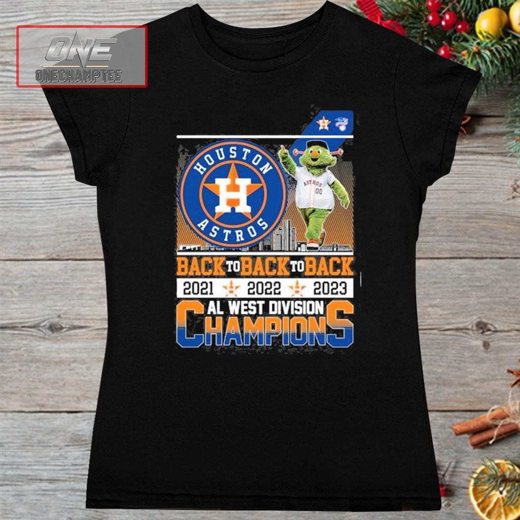 Original Houston Astros Mascot Back To Back To Back 2021 2022 2023 Al West  Division Champions Shirt, hoodie, sweater, long sleeve and tank top
