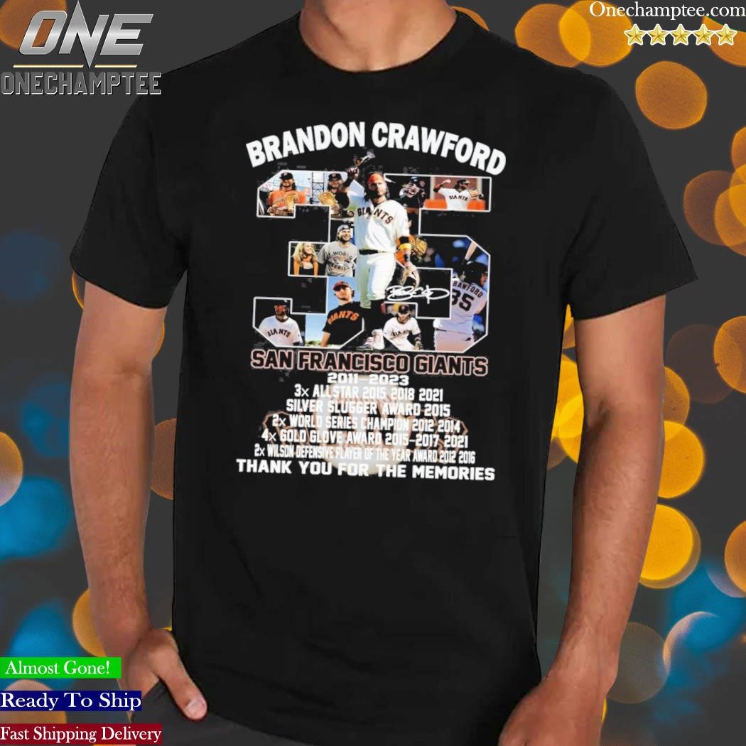 Official san francisco giants brandon crawford 2011-2023 thank you for the  memories shirt, hoodie, sweatshirt for men and women