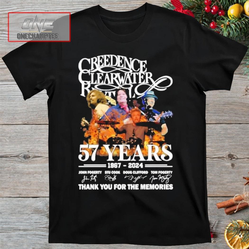 Creedence Clearwater Revival 57 Years 1967 – 2024 Thank You For The Memories Shirt