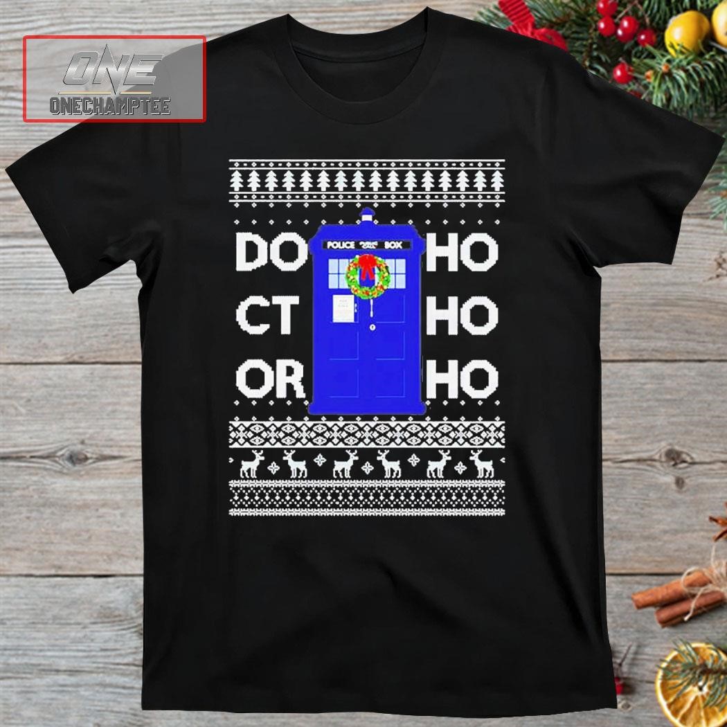 Doctor Who Tardis Ho Ho Ho Christmas Shirt