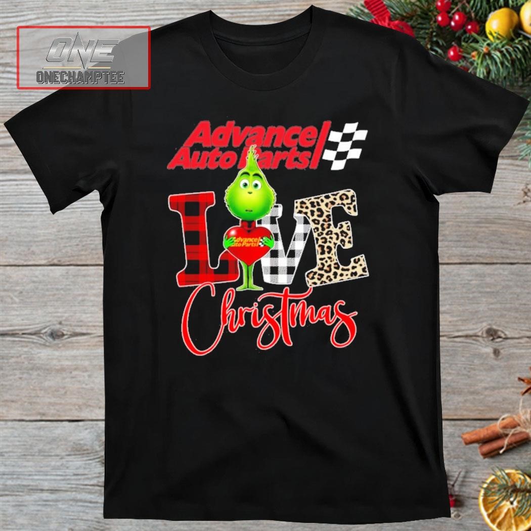 Grinch Advance Auto Parts Logo Love Christmas Shirt