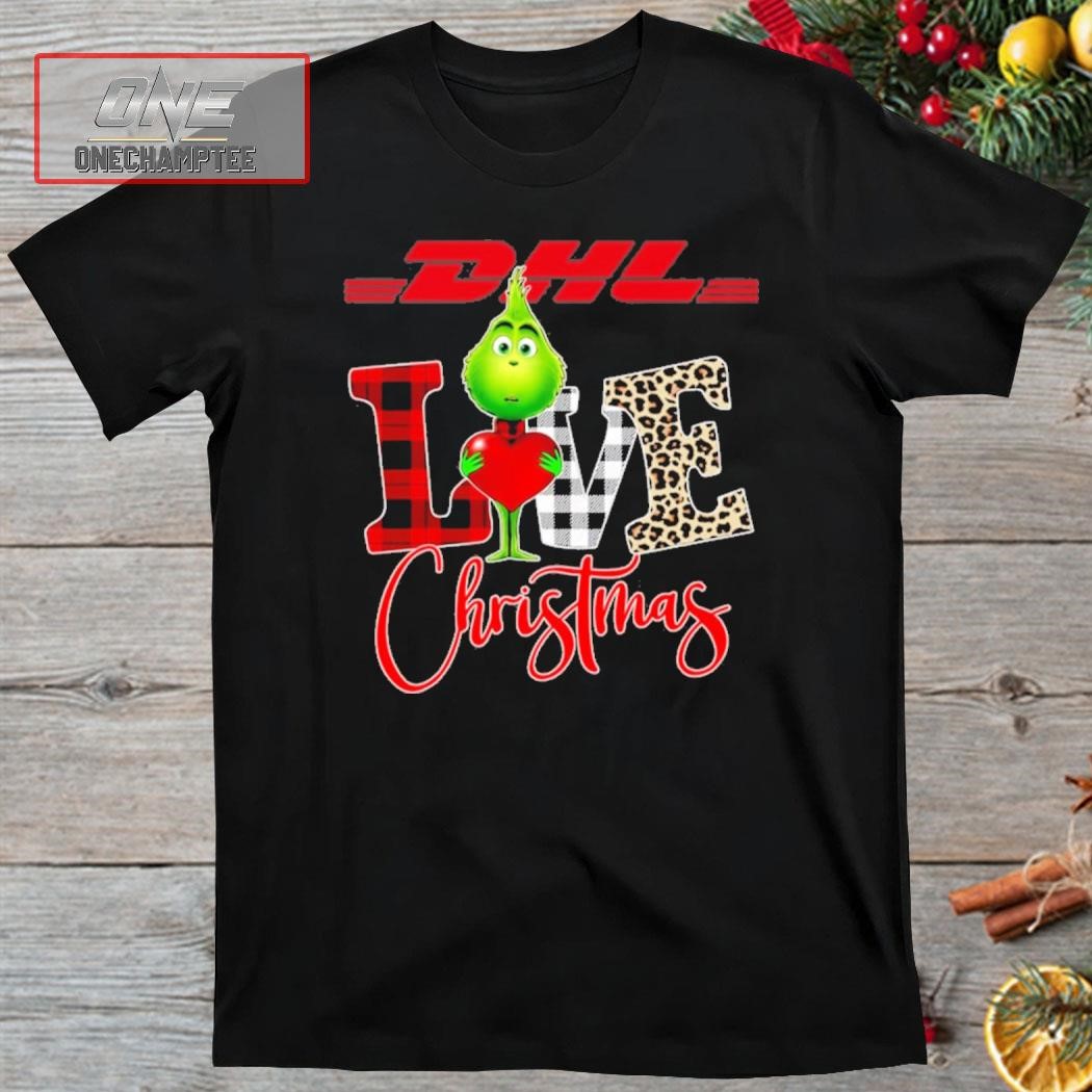 Grinch DHL Logo Love Christmas Shirt