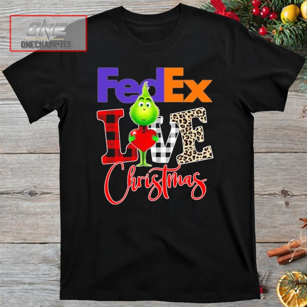 Grinch FedEx Logo Love Christmas Shirt