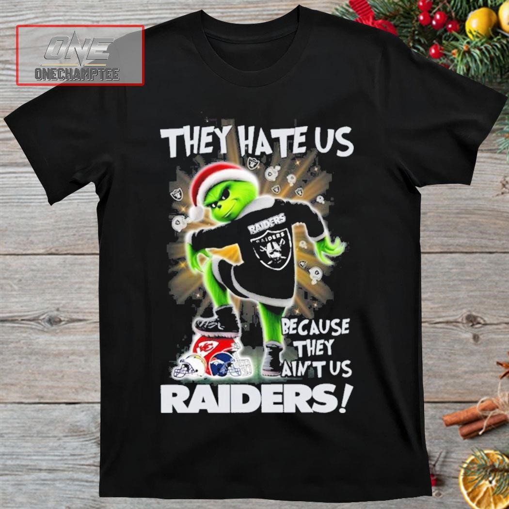 Grinch They Hate Us because They Ain’t Us Las Vegas Raiders Shirt