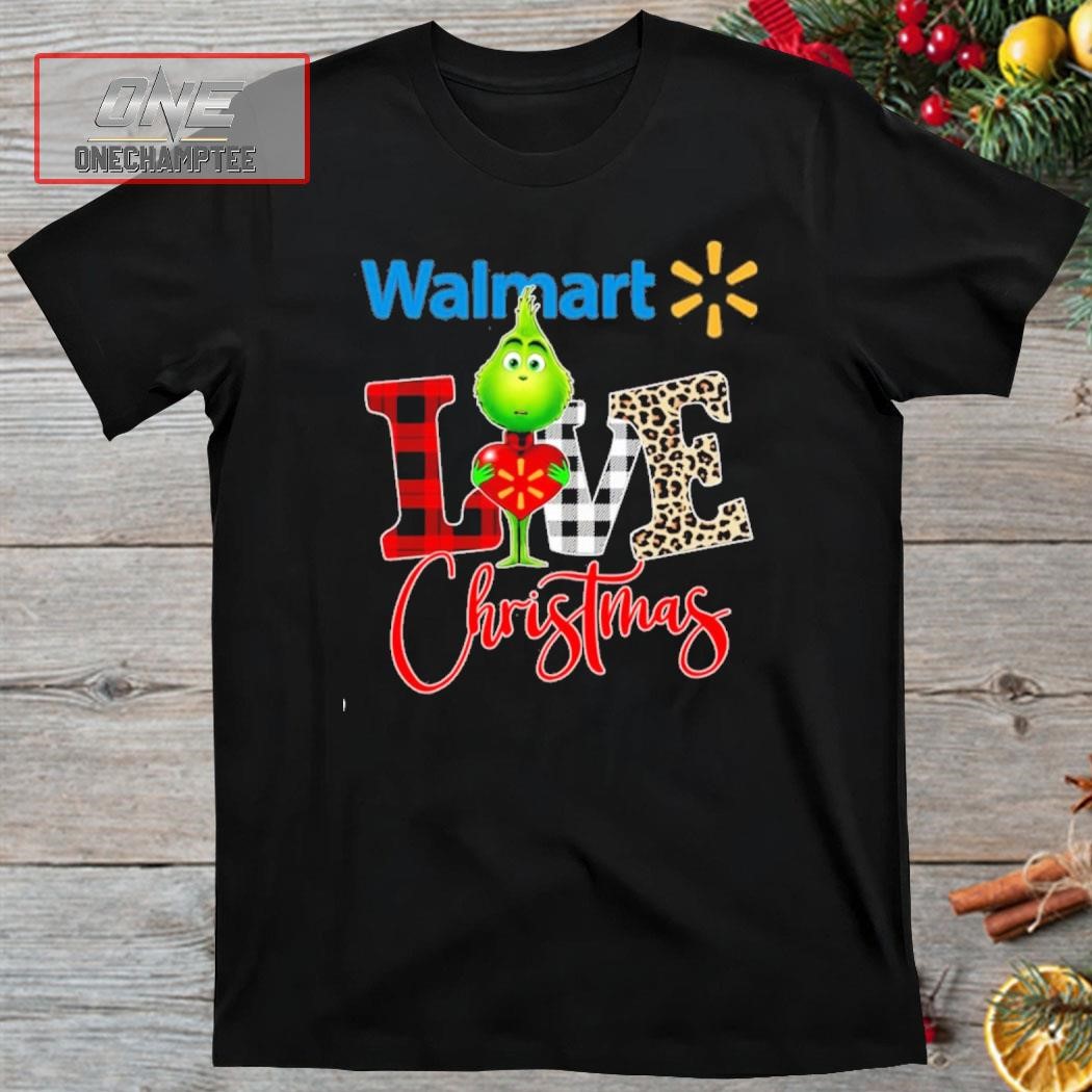 Grinch Walmart Logo Love Christmas Shirt