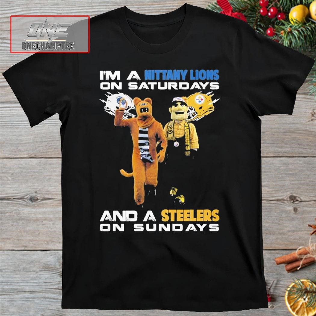 Im A Penn State Nittany Lions On Saturdays And A Pittsburgh Steelers On Sundays Shirt