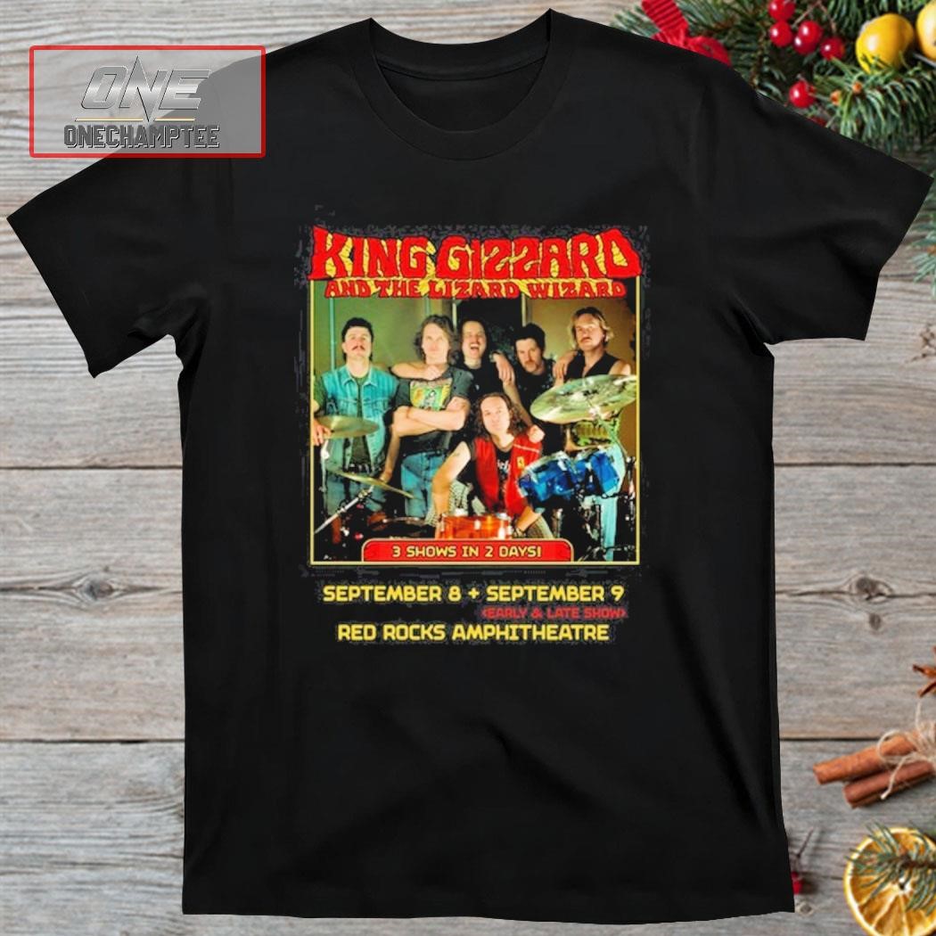 King Gizzard & The Lizard Wizard Red Rocks Morrison CO Tour Sept 8-9, 2024 Shirt