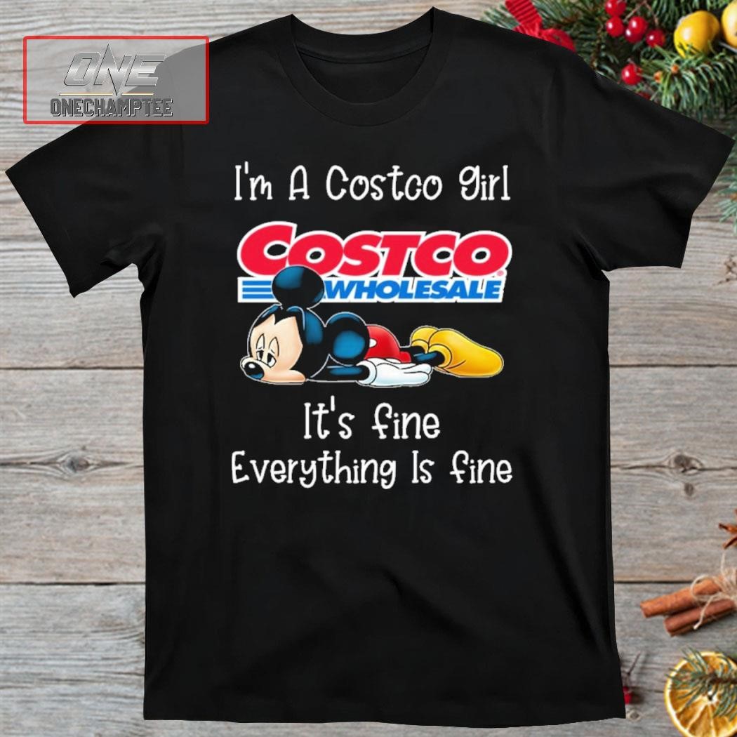 Mickey Mouse Disney I'm An Amazon Girl It's Fine Everything Is Fine Costco Wholesale Logo Shirt