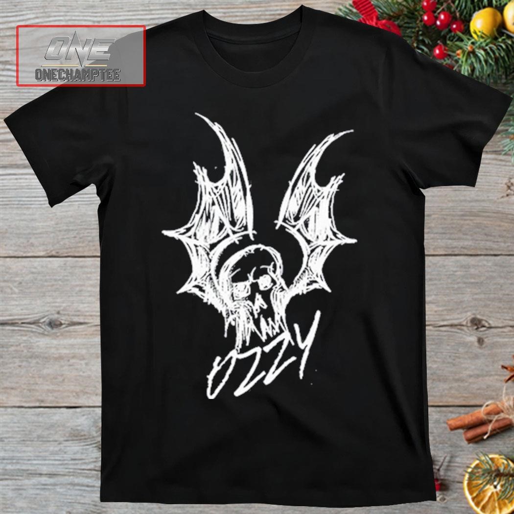 Ozzy Osbourne Bat Sketch Black Shirt