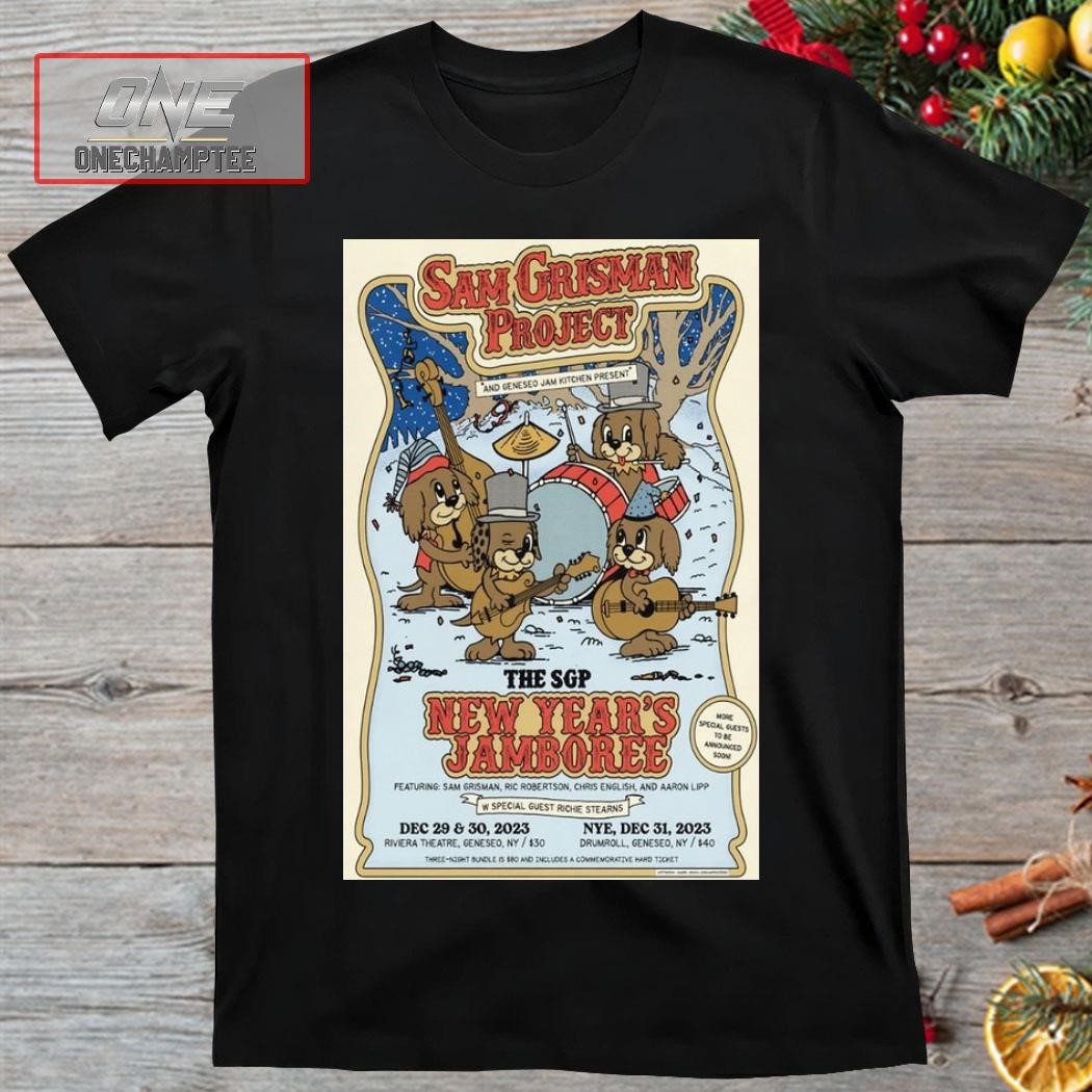 Sam Grisman Project Dec 29 & 30 2023 The Sgp New Year's Jamboree Riviera Theatre Geneseo, NY Poster Shirt