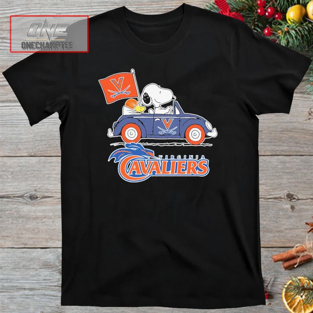 Snoopy Driving A Car Virginia Cavaliers Shirt