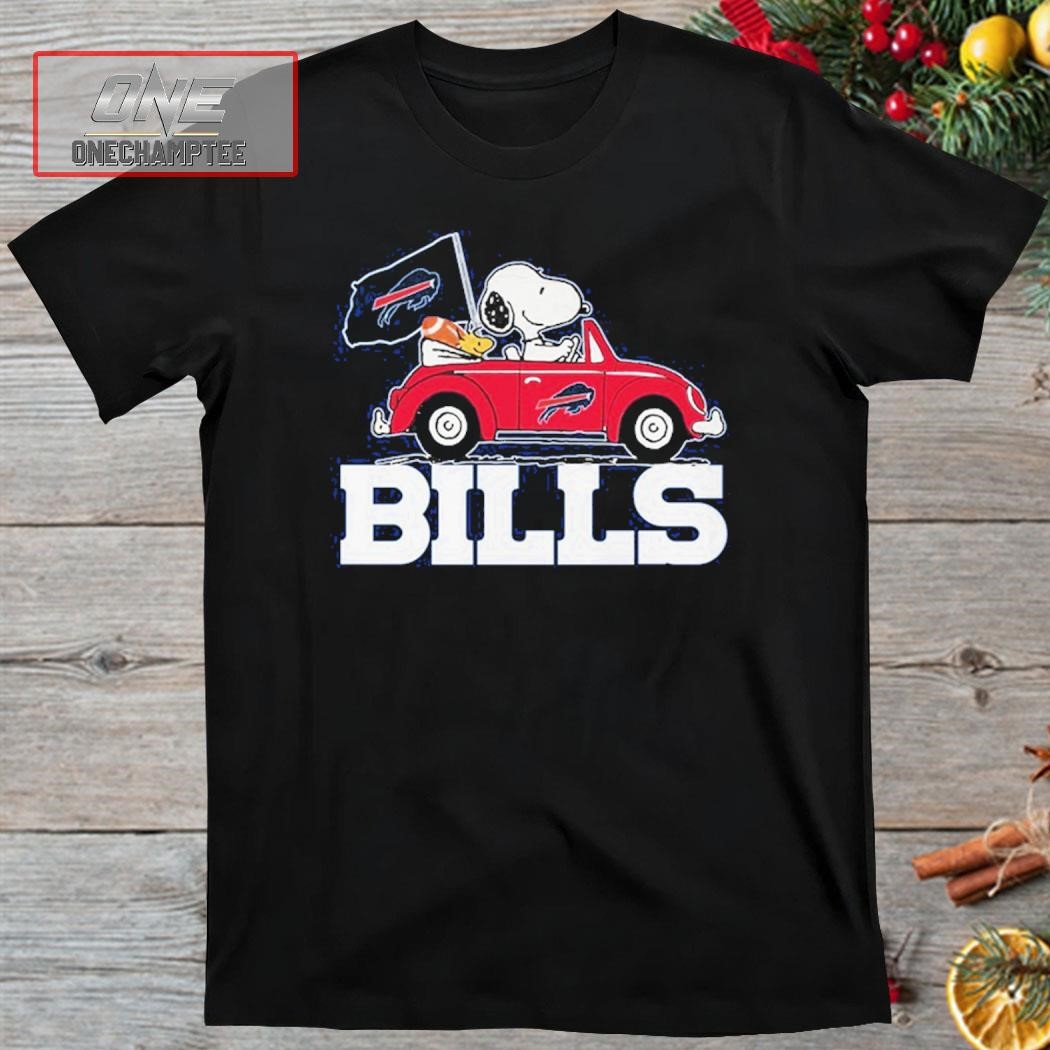 Snoopy Driving Car Buffalo Bills Fans Shirt