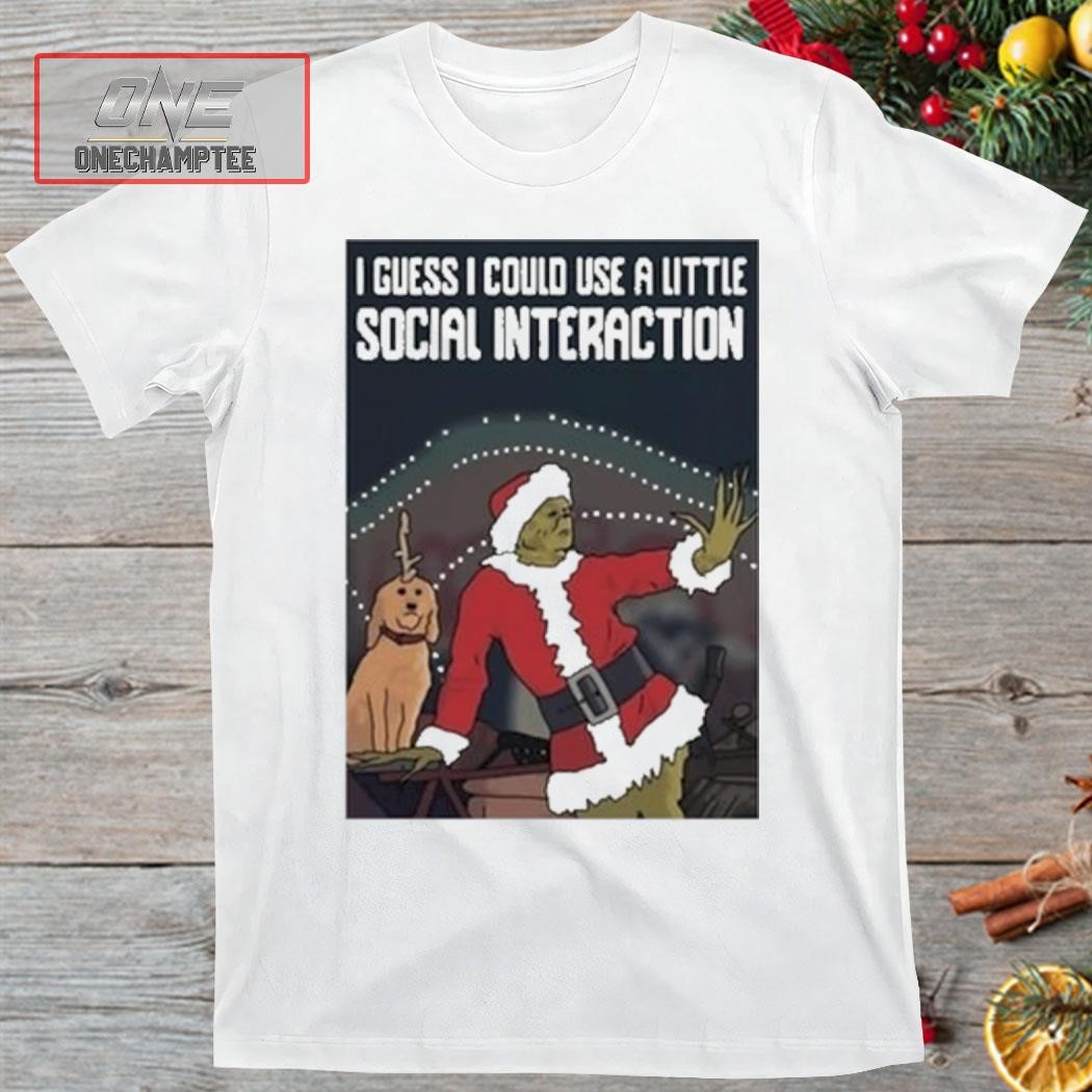 Top Social Interaction Grinch Christmas Shirt