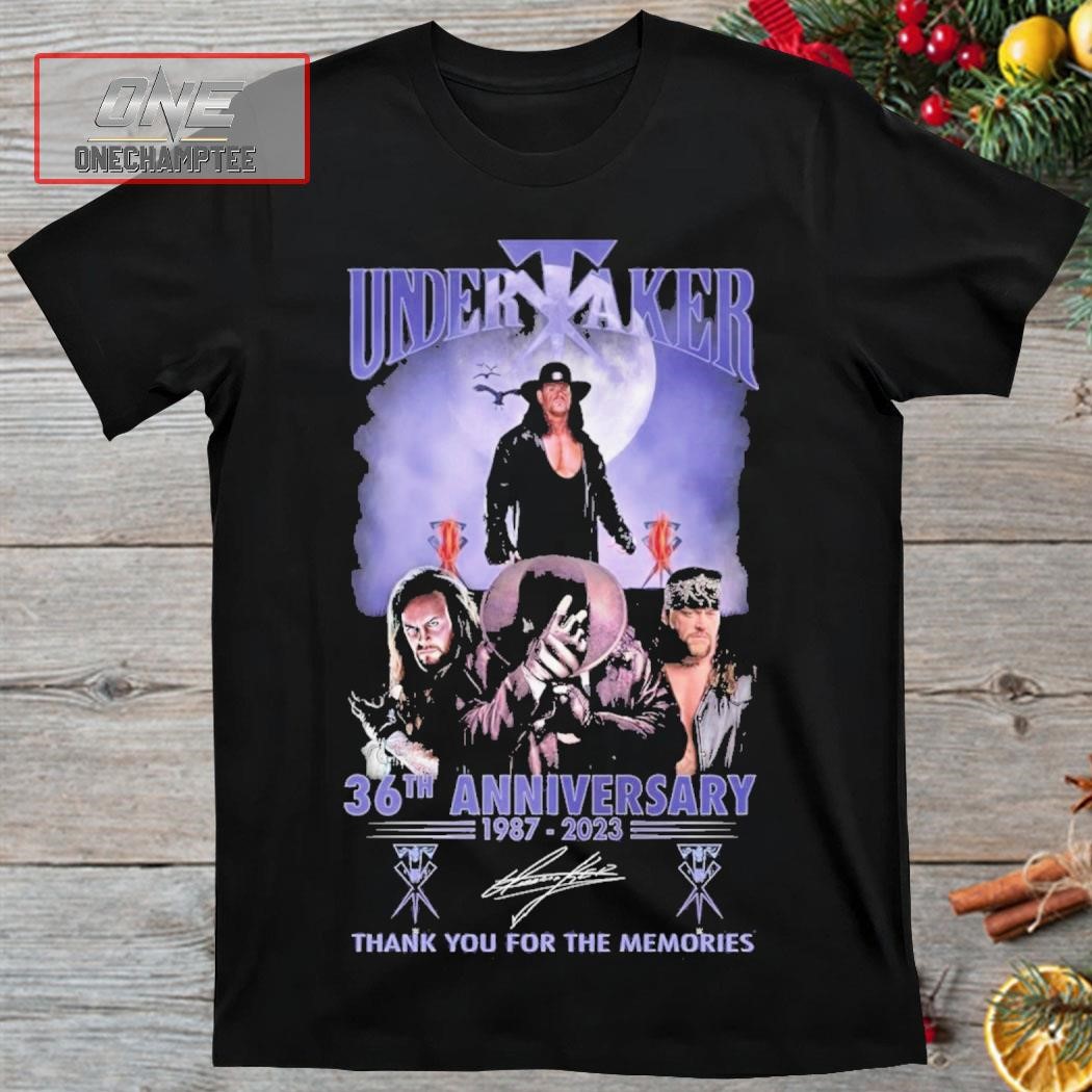 UnderTaker 36Th Anniversary 1987 2023 Thank You For The Memories Signature Shirt