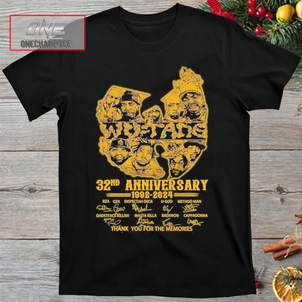 Wu-Tang Clan 32nd Anniversary 1992 – 2024 Thank You For The Memories Shirt