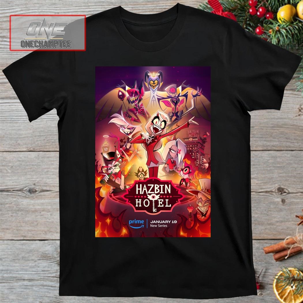 Official Official Poster Hazbin Hotel Releasing January 19 on Prime Video  shirt, hoodie, sweater and long sleeve