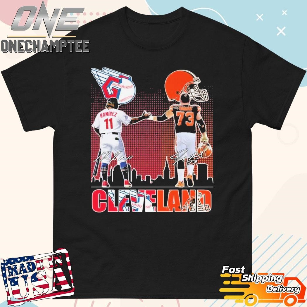 Joe Thomas Jose Ramirez Cleveland Guardians Cleveland Browns T-Shirt